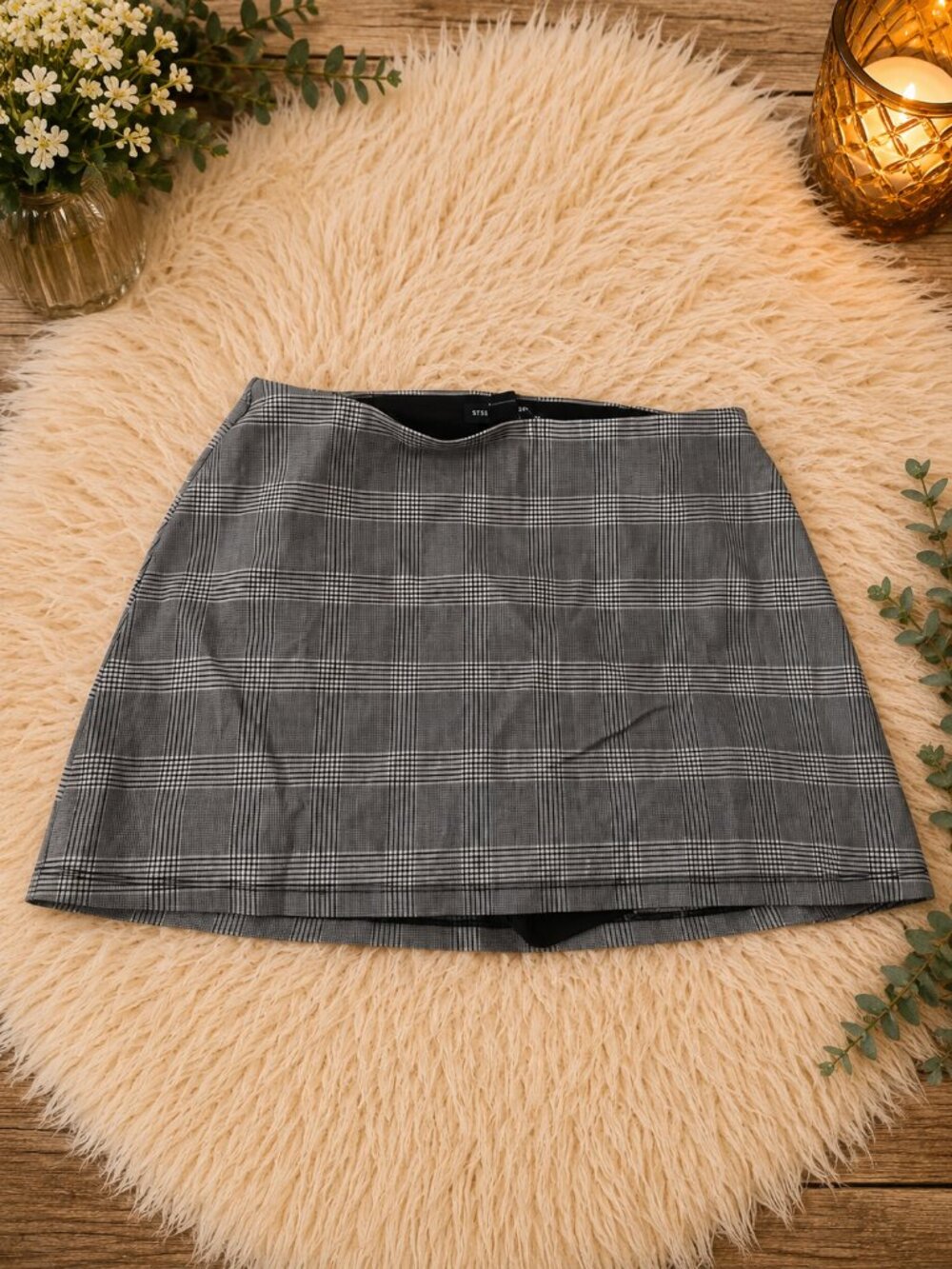 🖤 Gray Plaid Skort